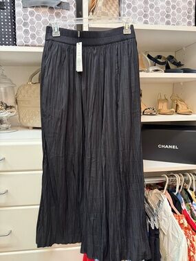 Chico's Black Pleated Maxi Skirt